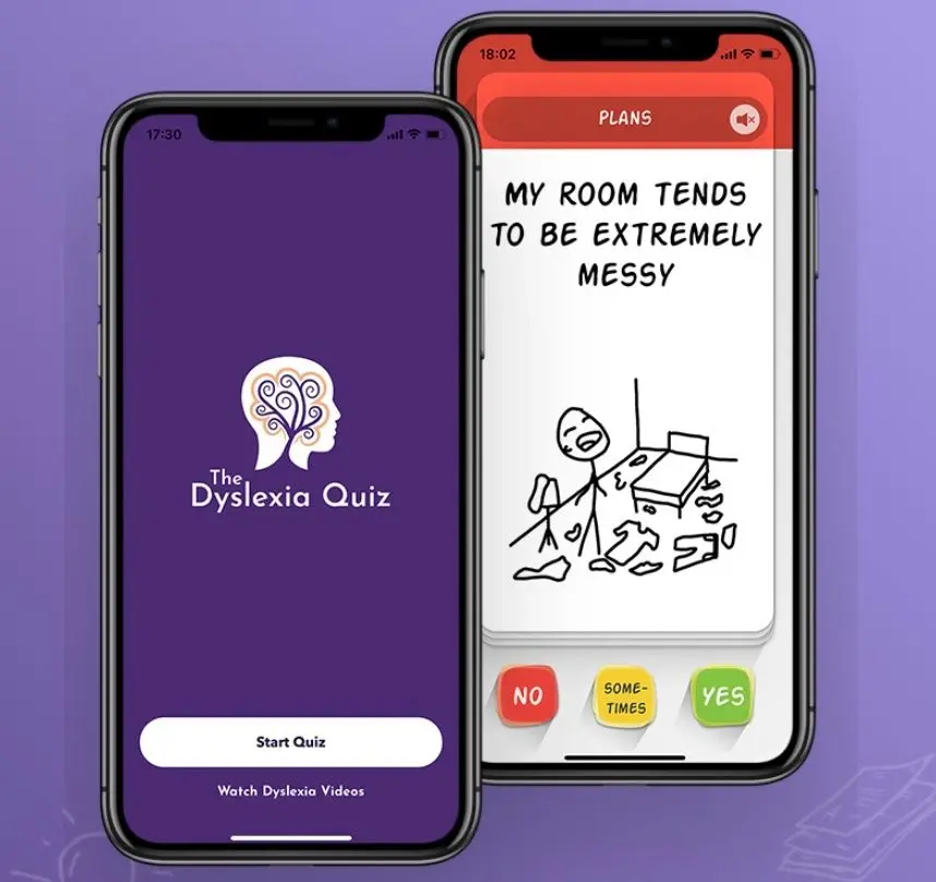 Dyslexia quiz app preview
